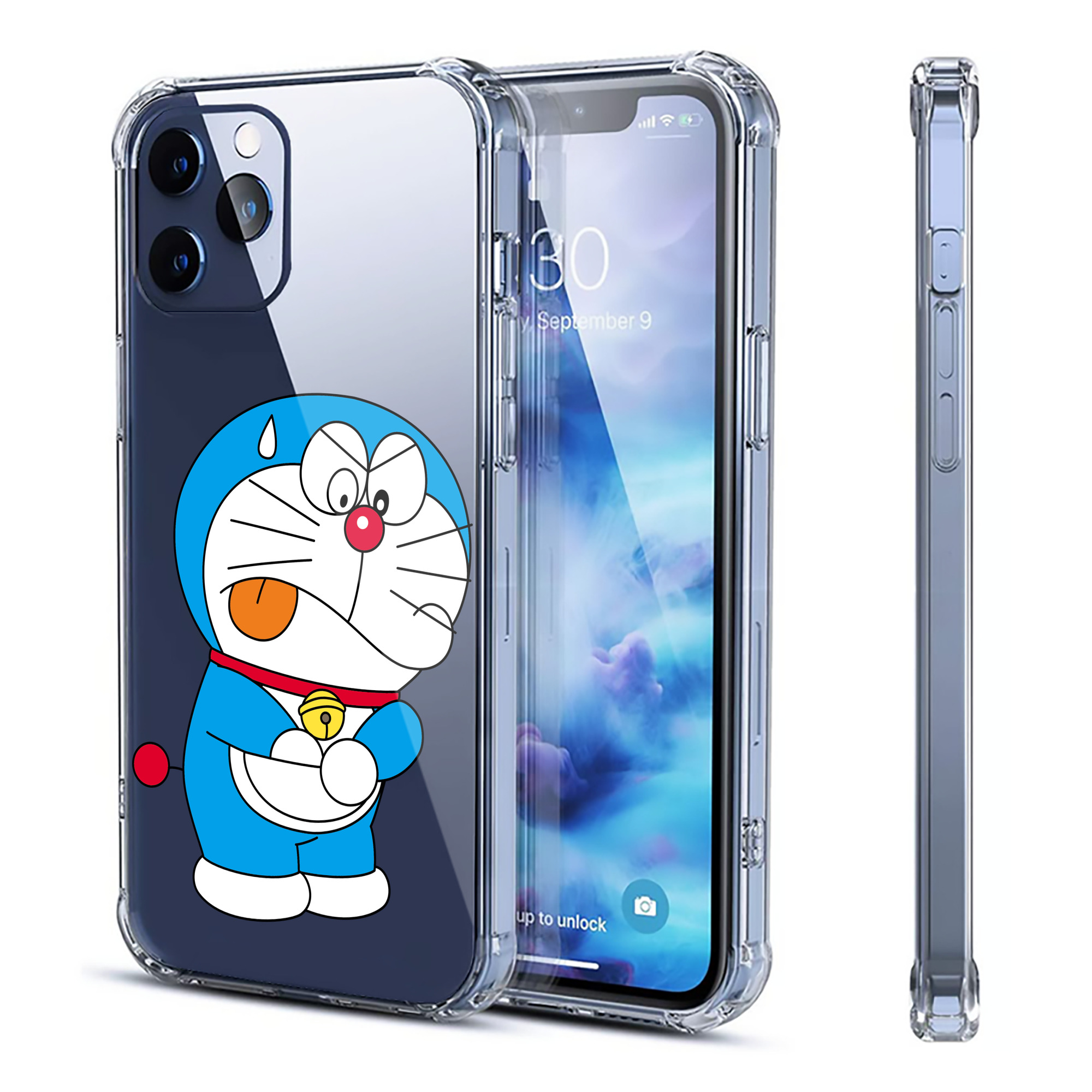 （画像用） ドラえもん Doraemon 【iPhone 12シリーズ対応】透明スマホケース（クリアソフトケース）